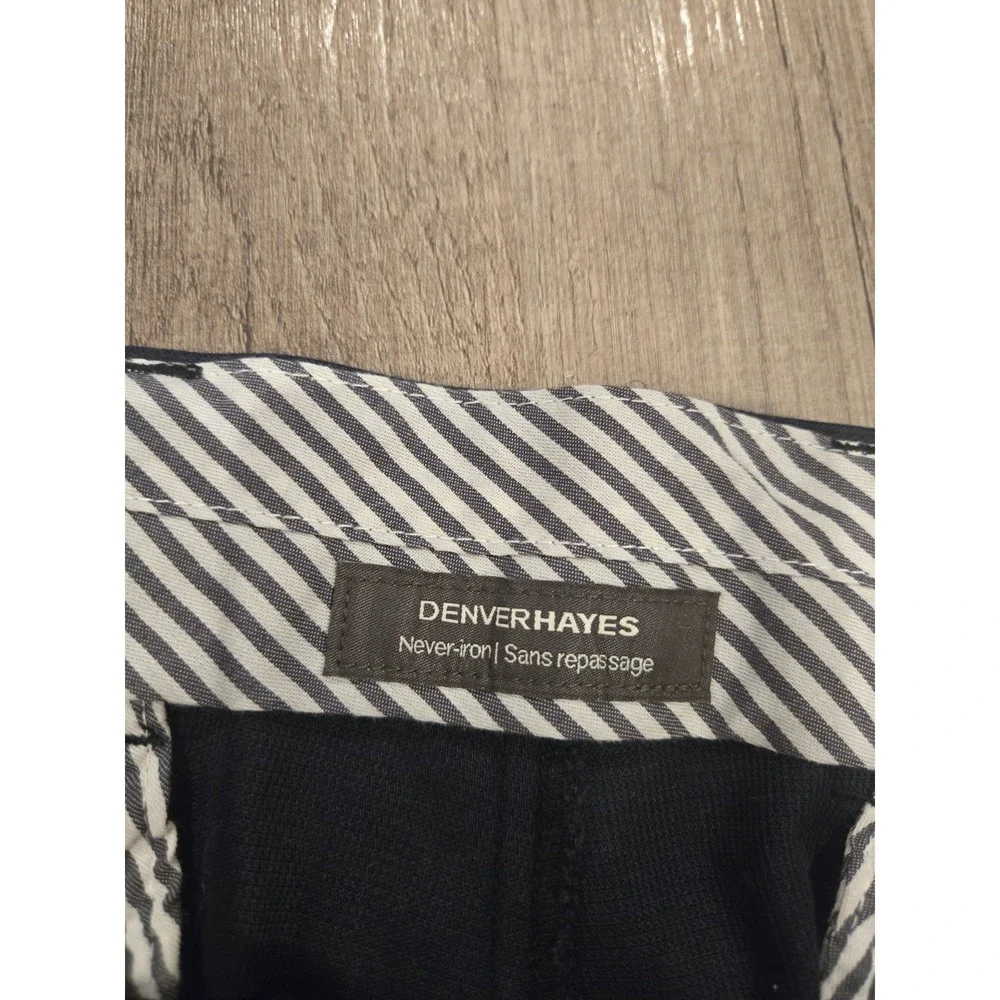 NEW‎ Denver Hayes 38 x 30 Navy Blue Never Iron Easy Care Dress Pants
